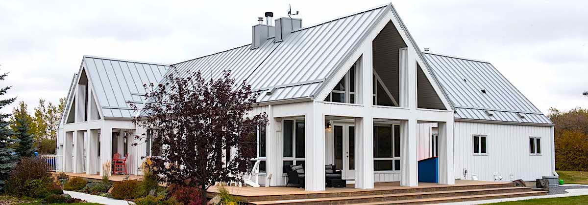 Stunning metal roof and residential exterior in calgary alberta